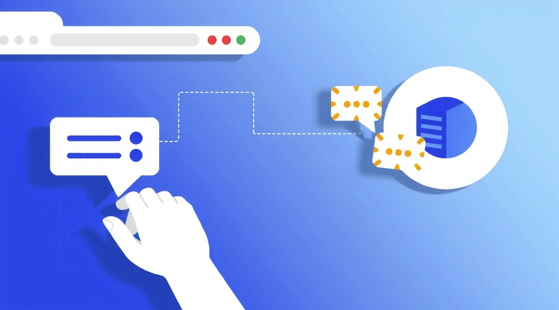 Visual representation of website data flow and cookie usage